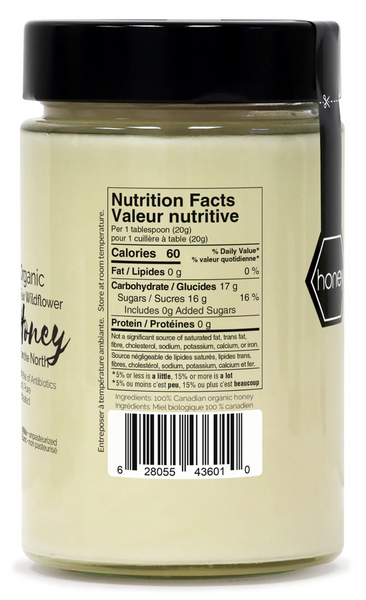 Organic Raw Wildflower Honey Unheated 500g